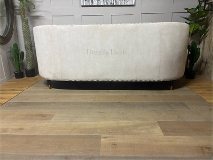 Classic Tufted Curved Back Sofa By English Georgian America