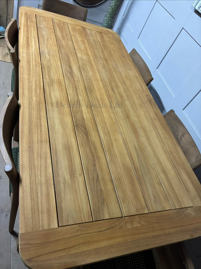 John Lewis Terra Garden Table And 6  Scandi Dining Chairs