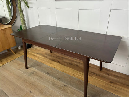Fishe & Lilly Norway Scandinavian-style dark walnut dining table.