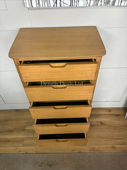 Fishie & Lilly Norway solid oak 5-drawer chest.