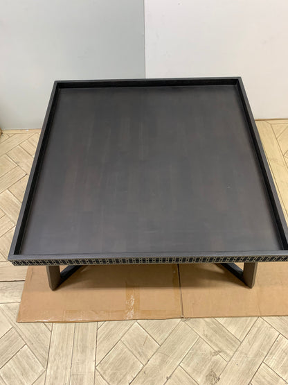 Frank Hudson Boho Boutique 900mm square coffee table with a tray-style top and geometric legs
