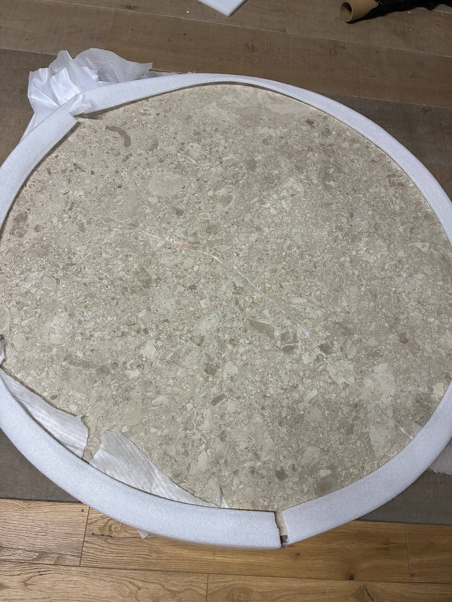 John Lewis Ritz Marble Dining Table, Brown