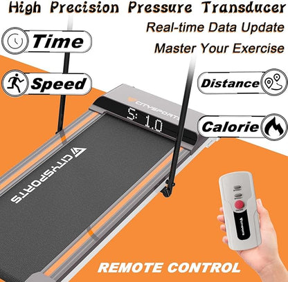 Citysport Under Desk Treadmill, Walking Pad 3 in 1 Folding Treadmill, Walking Jogging Treadmills for Home Office, 2.5HP Low-Noise LED Display, Preset and Adjustable Programs