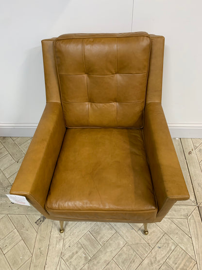 Pavilion Chic Saltford Brown Leather Armchair #9115/5