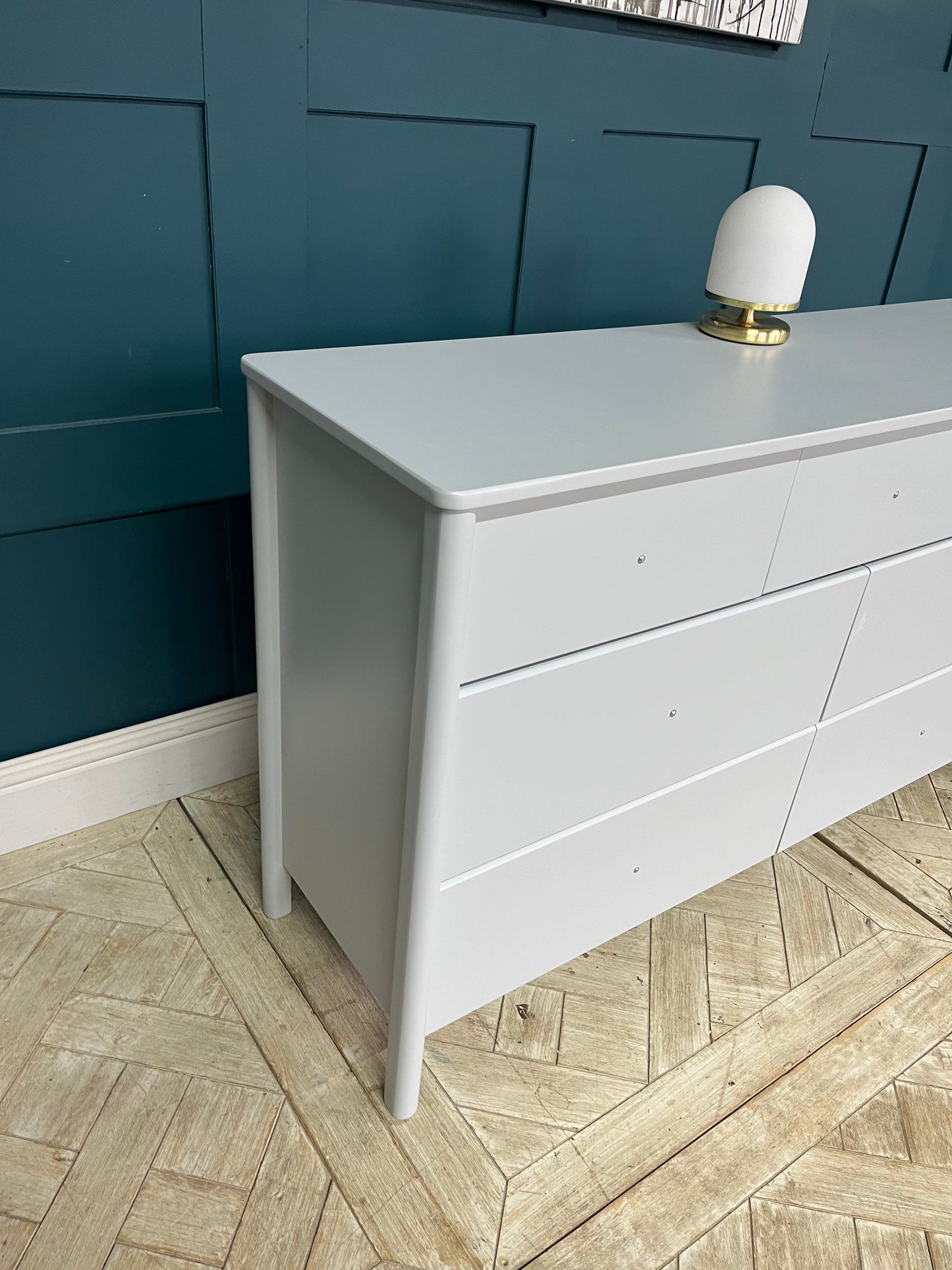 John Lewis Spindle 7 Drawer Chest, Grey Rrp £699