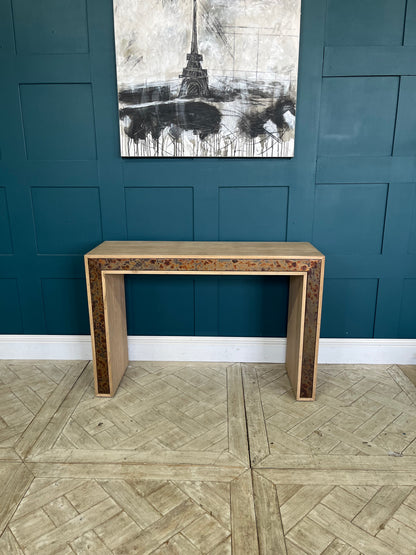 Anthropologie Mod Reactive Oak Console Table