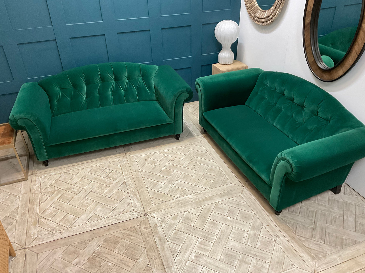 Set Of 2 Clover Velvet 2 Seater Sofa  John Lewis