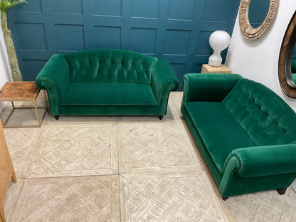 Set Of 2 Clover Velvet 2 Seater Sofa  John Lewis