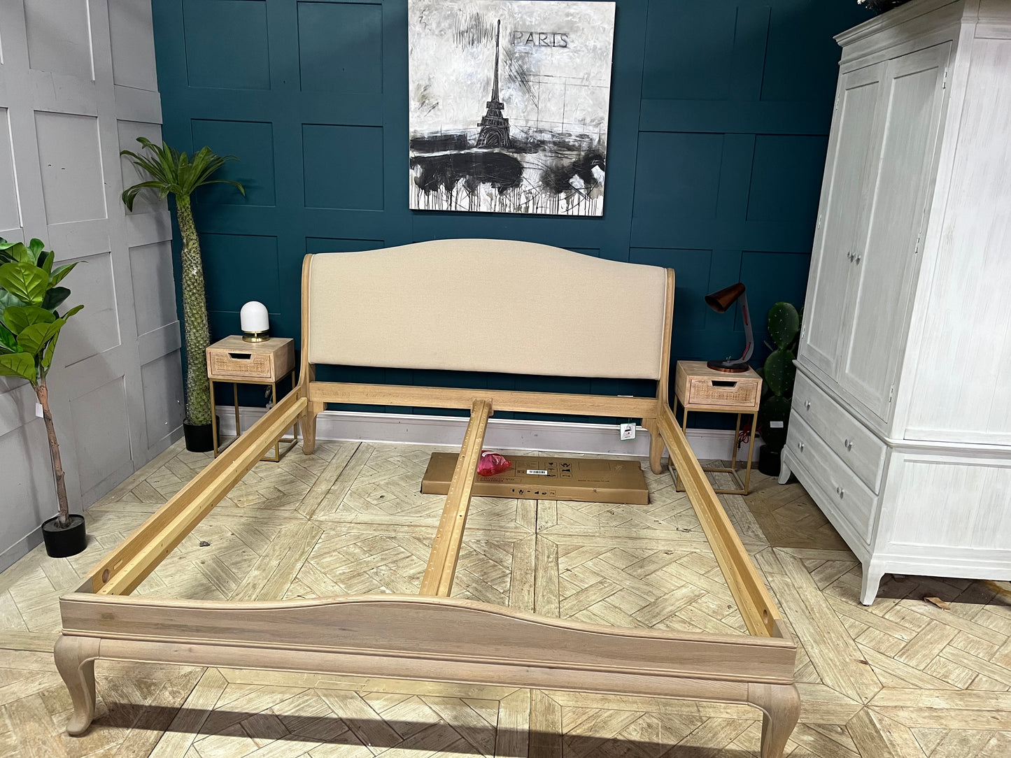 John Lewis Louis / Etienne bed frame super king size oak low end