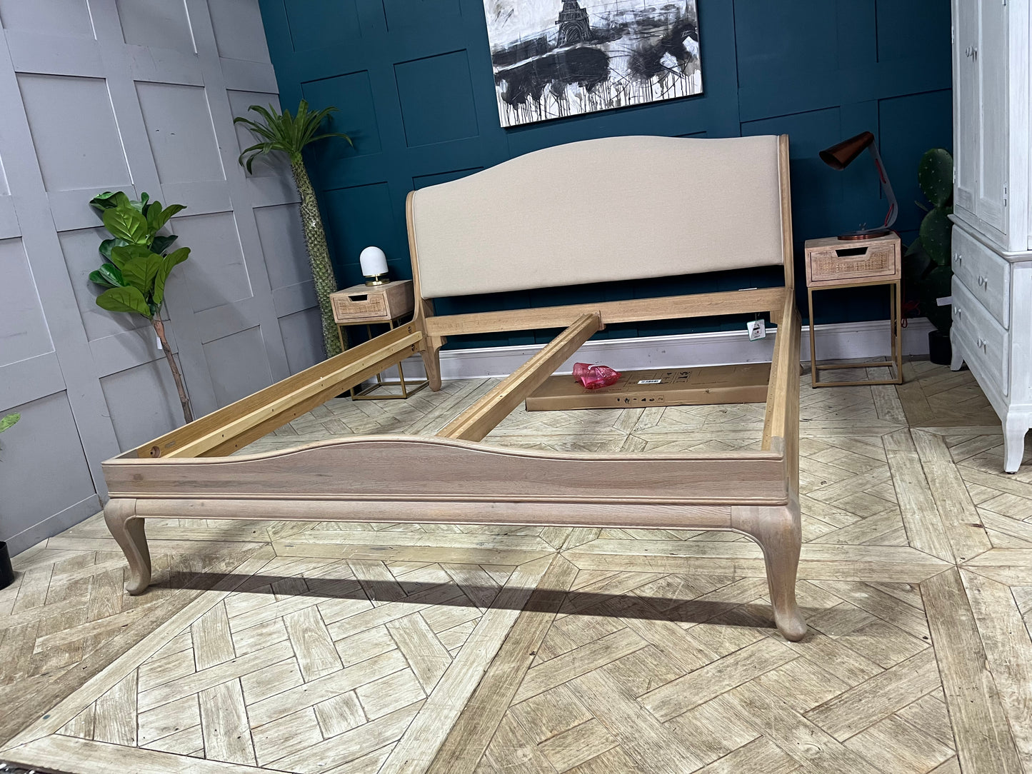 John Lewis Louis / Etienne bed frame super king size oak low end