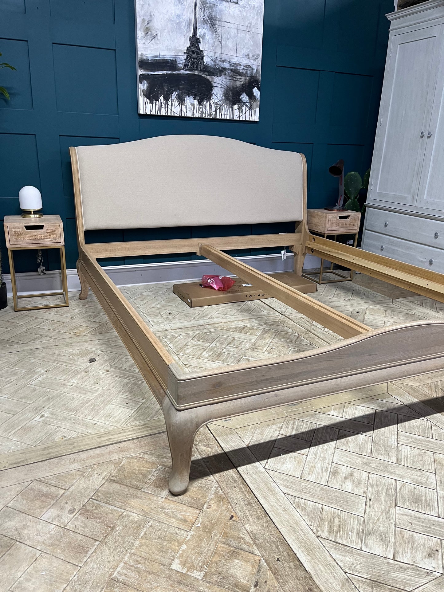 John Lewis Louis / Etienne bed frame super king size oak low end