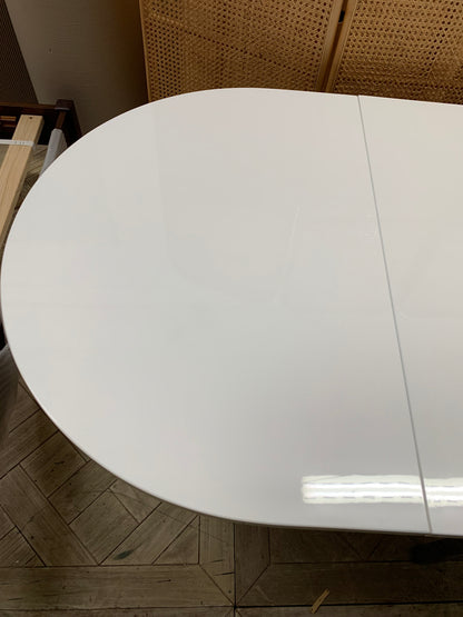 Dwell Meta Drop Leaf Dining Table in Gloss White #8507/3