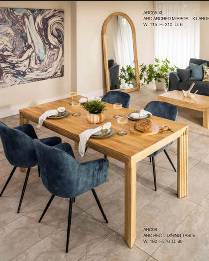 Bluebone Arc Rectangular Dining Table