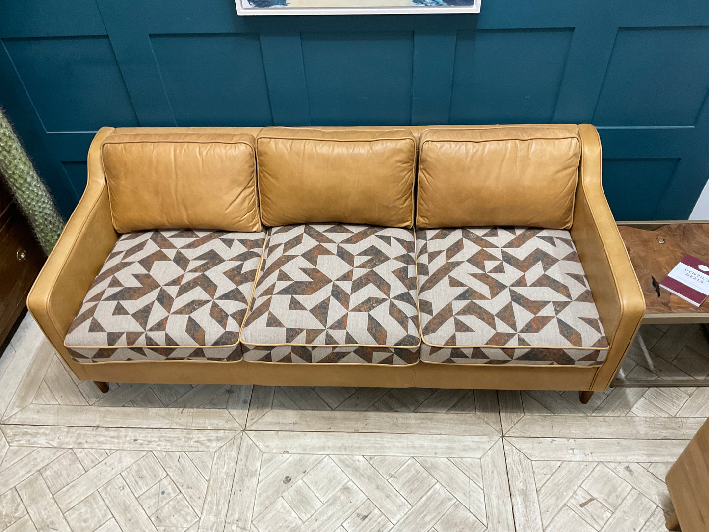 west elm Hamilton Large 3 Seater Leather Sofa #8851