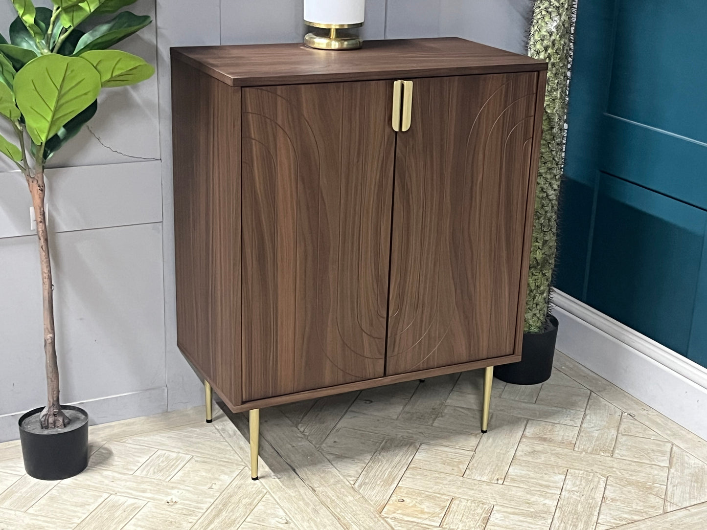 John Lewis Harvard 2 Door Cabinet, Walnut R34