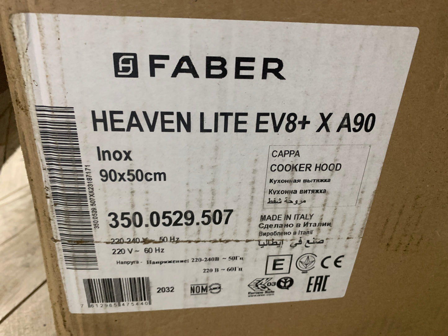 Faber Heaven Lite EV8+ X A90 90cm Ceiling Hood, Stainless Steel