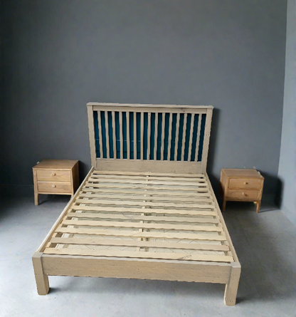 Scandinavian Style Rustic Pine Bed Frame