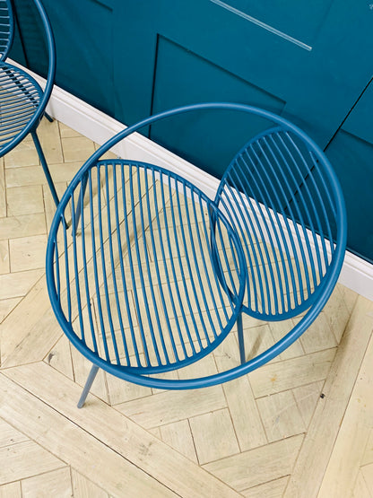 Pair Of Swoon Editions Finsbury Garden Chair in azure