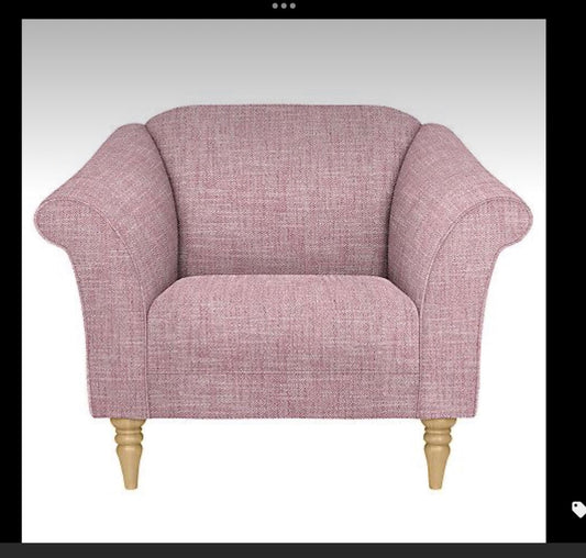 John Lewis Molly Armchair, Light Leg, Parker Rose