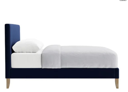 Loaf Piper  kingsize Bedstead in blue. cored. #8699