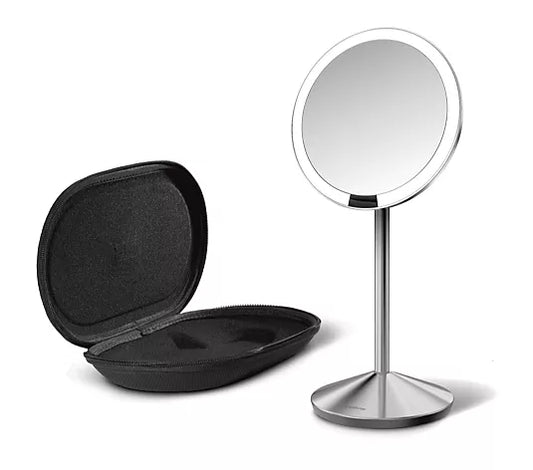 simplehuman ST3004 Fold — 12cm (10x Magnification), magnifying mirror, Brushed Stainless Steel