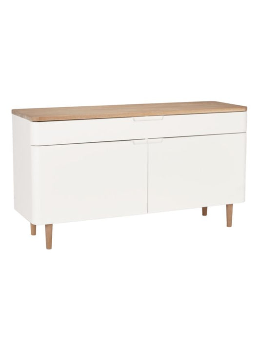 Ebbe Gehl for John Lewis Mira Wide Sideboard, White/Oak R6