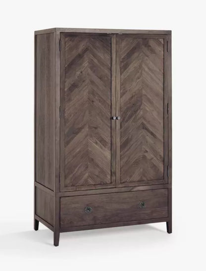 John Lewis Padma Grey Acacia & Nickel Double Wardrobe