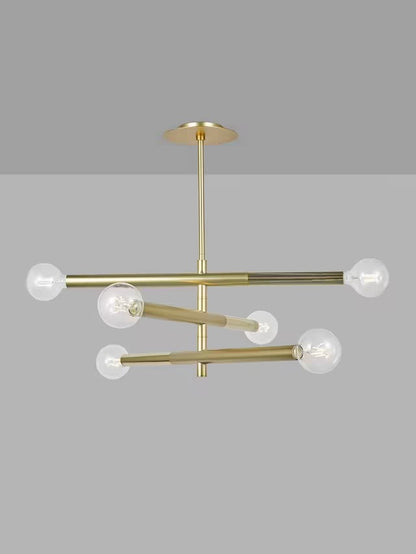 Swoon Collins Sputnik 6 Arm Ceiling Light, Gold R18