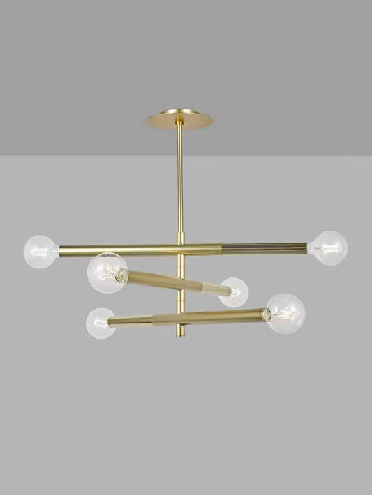 Swoon Collins Sputnik 6 Arm Ceiling Light, Gold R18