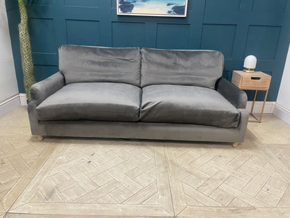 Loaf Pavlova 3 Seater Sofa In Grey Velvet