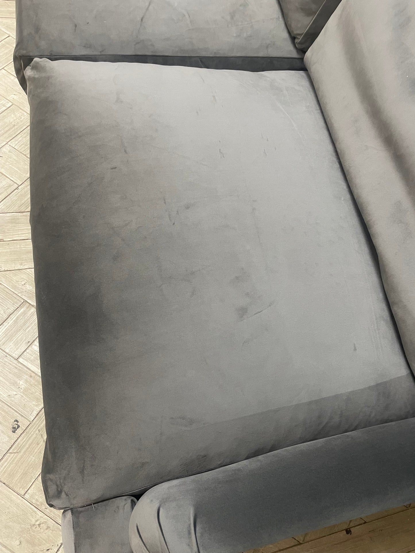 Loaf Pavlova 3 Seater Sofa In Grey Velvet