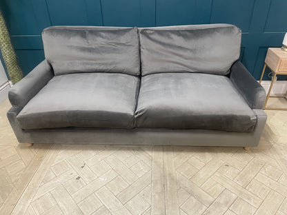 Loaf Pavlova 3 Seater Sofa In Grey Velvet