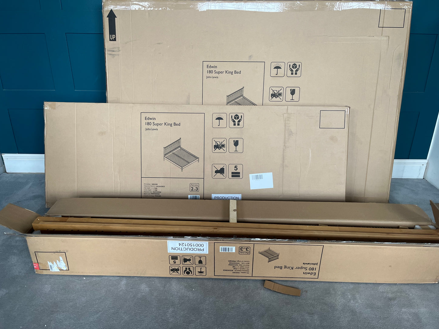 John Lewis Edwin Bed Frame, Super King Size, Stained Oak