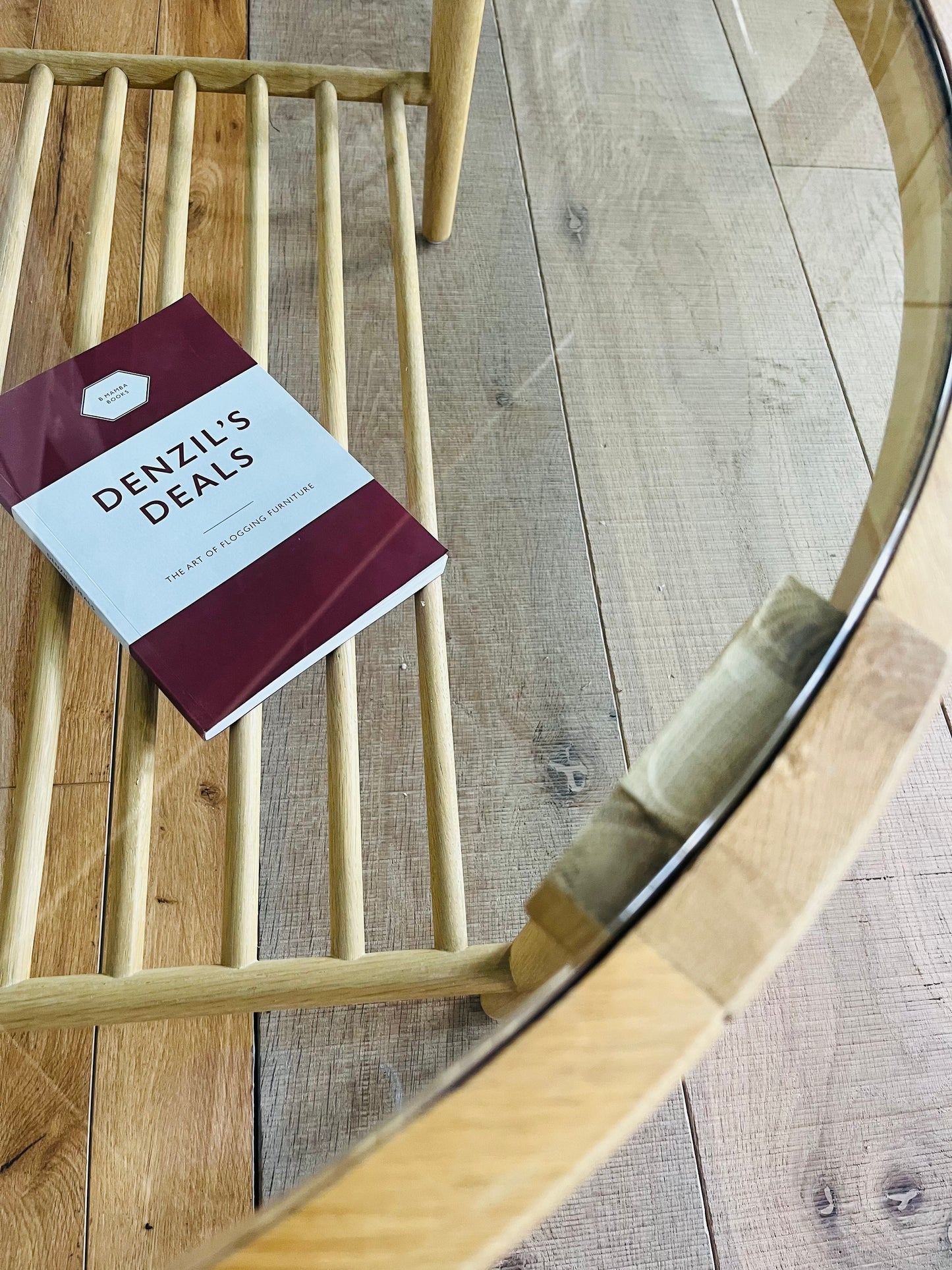Marmo Coffee Table in Whitewashed Oak With 15mm Thick Glass Top