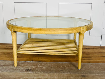 Marmo Coffee Table in Whitewashed Oak With 15mm Thick Glass Top