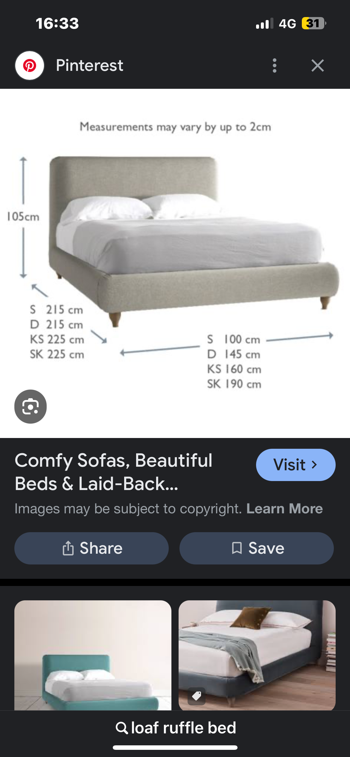Loaf Ruffle Super king Size Bed R48
