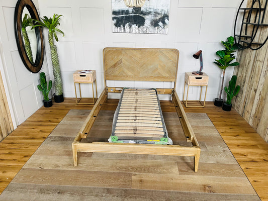 Loaf Flapper Double Bed in Whitewashed Oak