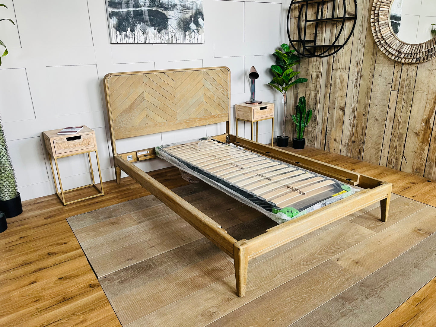 Loaf Flapper Double Bed in Whitewashed Oak