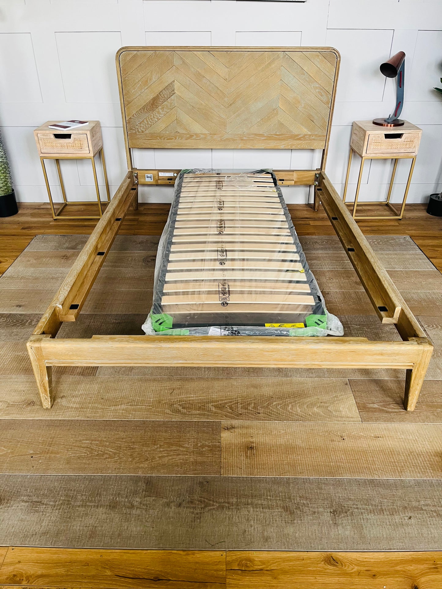 Loaf Flapper Double Bed in Whitewashed Oak