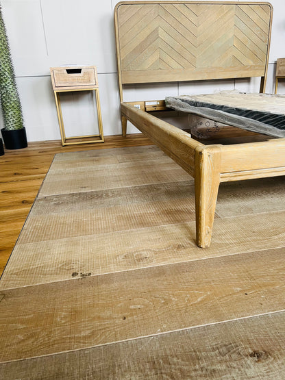 Loaf Flapper Double Bed in Whitewashed Oak