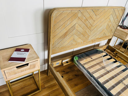 Loaf Flapper Double Bed in Whitewashed Oak
