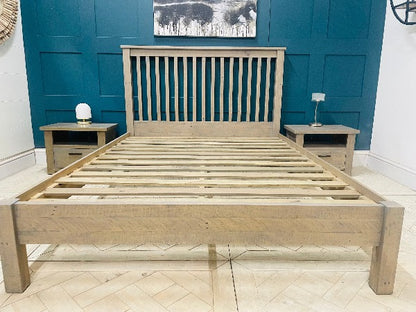 Scandinavian Style Rustic Pine Bed Frame