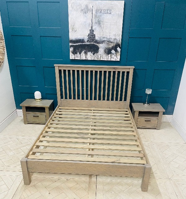 Scandinavian Style Rustic Pine Bed Frame