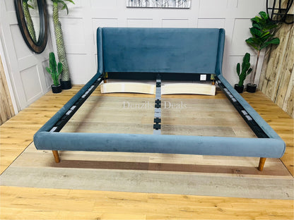 John Lewis Mid-Century Sweep Upholstered Bed Frame, Super King size