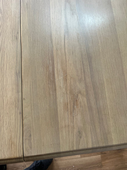 NEWTON Light Natural Solid Oak 6-8 Seater Extendable Dining Table