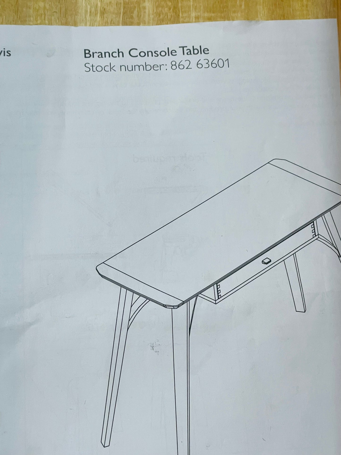 John Lewis Branch Console Table/Desk R52