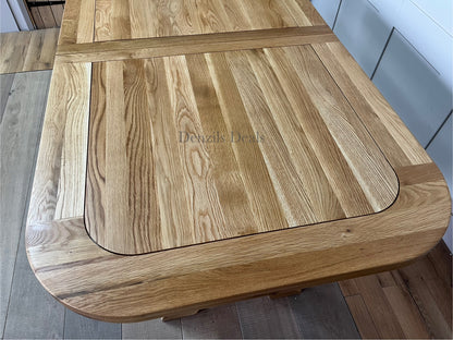 Oak Extendable Dining Table 10-12 Seat Oak Furnitureland Hercules)