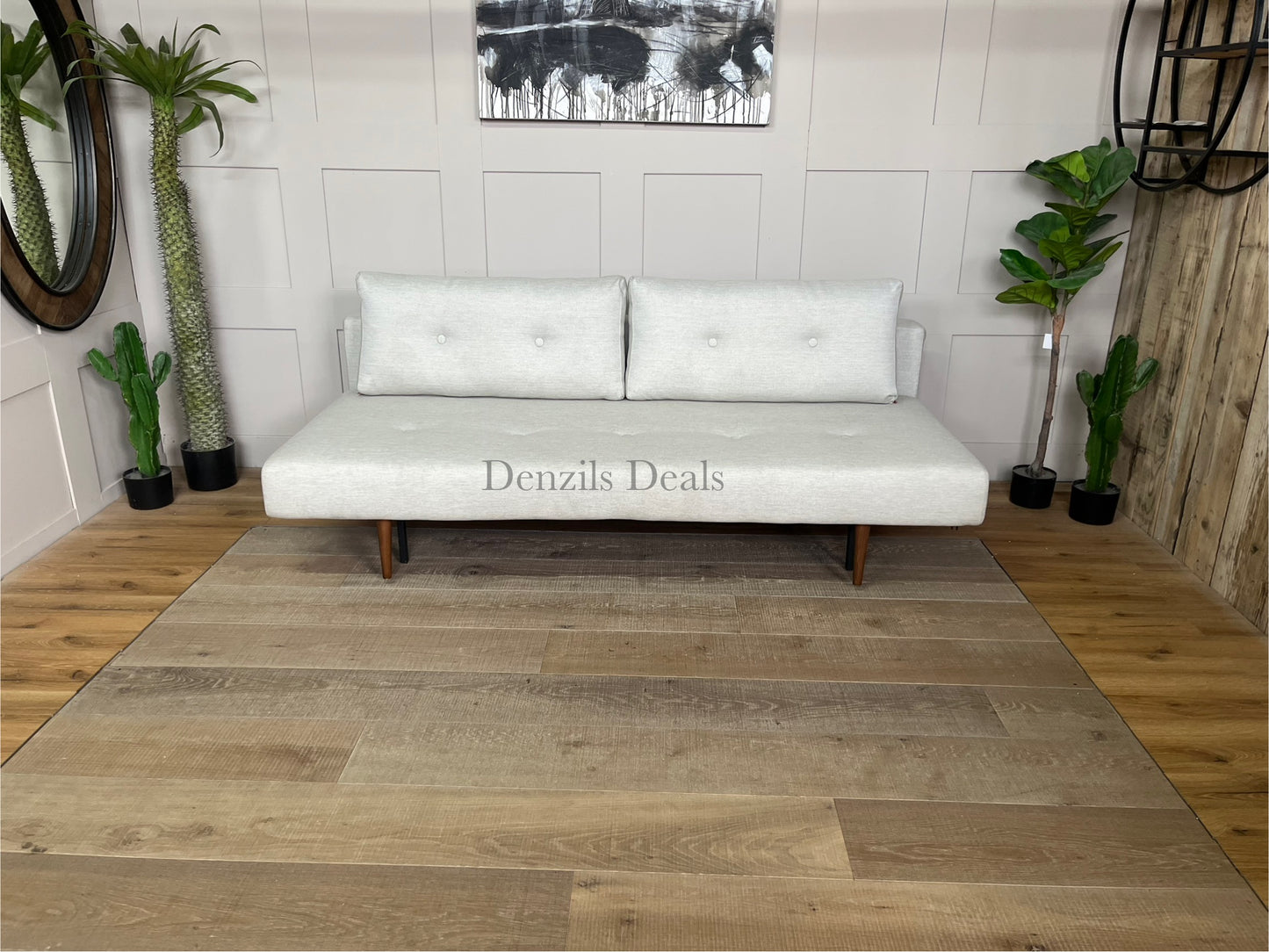 Innovation Living Recast Sofa Bed, Pocket Sprung Mattress, Mixed Dance Natural