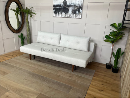 Innovation Living Recast Sofa Bed, Pocket Sprung Mattress, Mixed Dance Natural