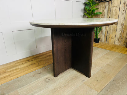 John Lewis Ritz Marble Dining Table, Brown